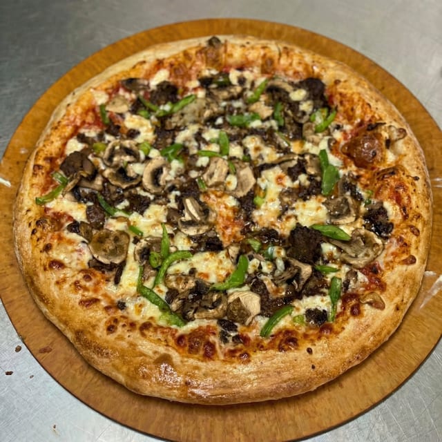 Philly Cheese Steak Pizza.